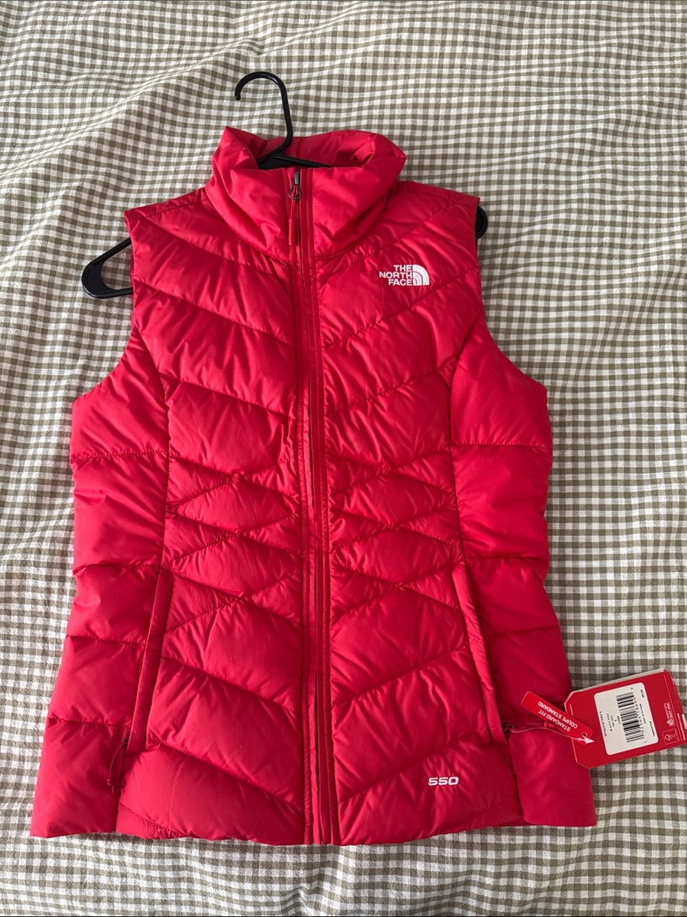 The North Face Women's Red Quilted 550 Down Vest